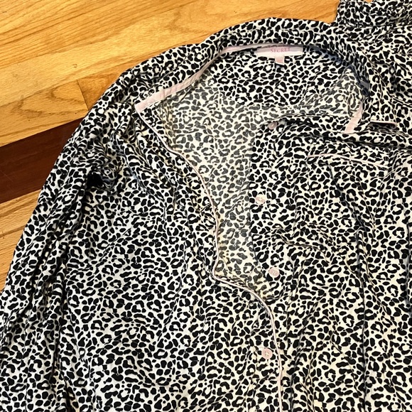 Victoria's Secret Black and White Leopard Pajama Set - Picture 2 of 3